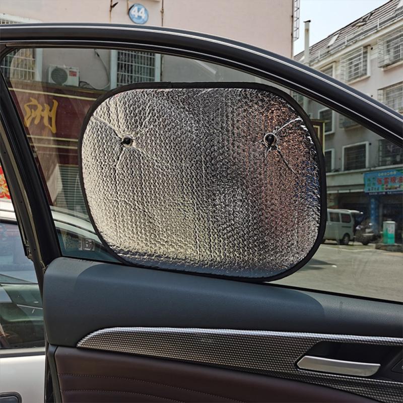 1 Pair Double-sided Bubble Car Film Sun Shield Summer Sunscreen Heat Insulation Sunshade Pad Side