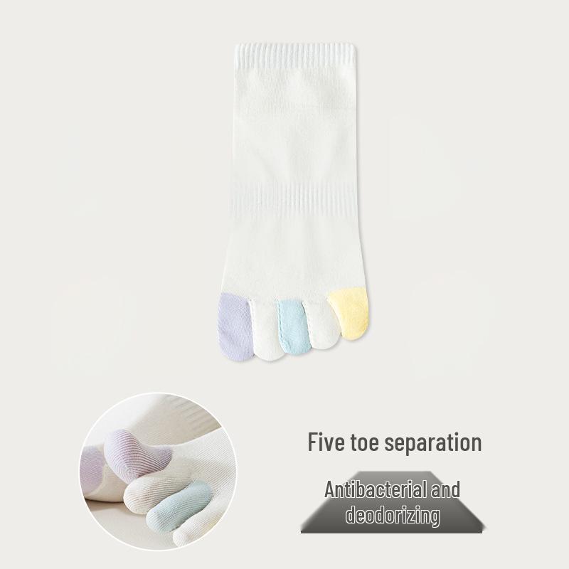 

Women s Five-Toe Summer Socks - Candy Color, Sweat-Absorbing, Anti-Odor, Thin Split-Toe Design for Spring and Autumn. One Size