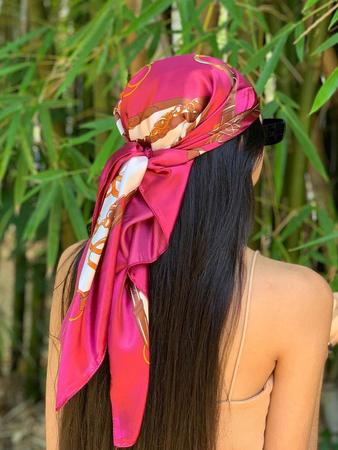 

90*90cm Square Silk Scarf Women Fashion Designer Beautiful flowers Foulard Soft Satin Shawl Kerchief Scarfs Neck Headscar 90x90cm
