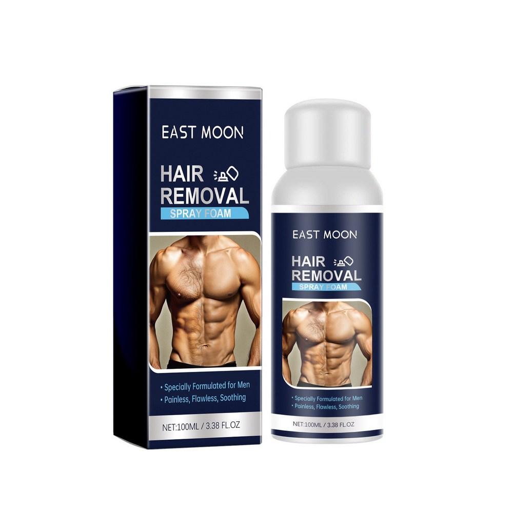 Men's Hair Removal Spray for removing beard, underarm, leg, and chest hair. Gentle and non-irritating. 1 pcs 100ml