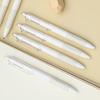 5 Pcs Minimalist Style 0.5mm Push Ballpoint Pens, Gel Pens, Daily Writing Pens (black Ink)