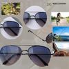 [BEAU LLASSANA] Teardrop Sunglasses for Men and Women - UV Protection, Metal Frame, Lightweight, Suitable for Driving, Outdoors, Travel, Fashion