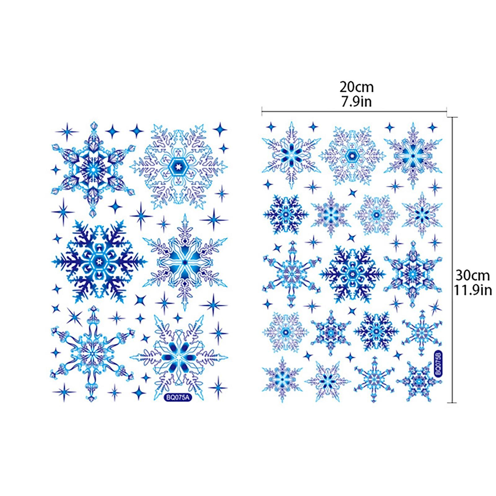 

2025 Snowflake Sticker Mall Window Sticker Removable Frosted Snowflake Window Clings Wall Sticker Set Christmas Decoration