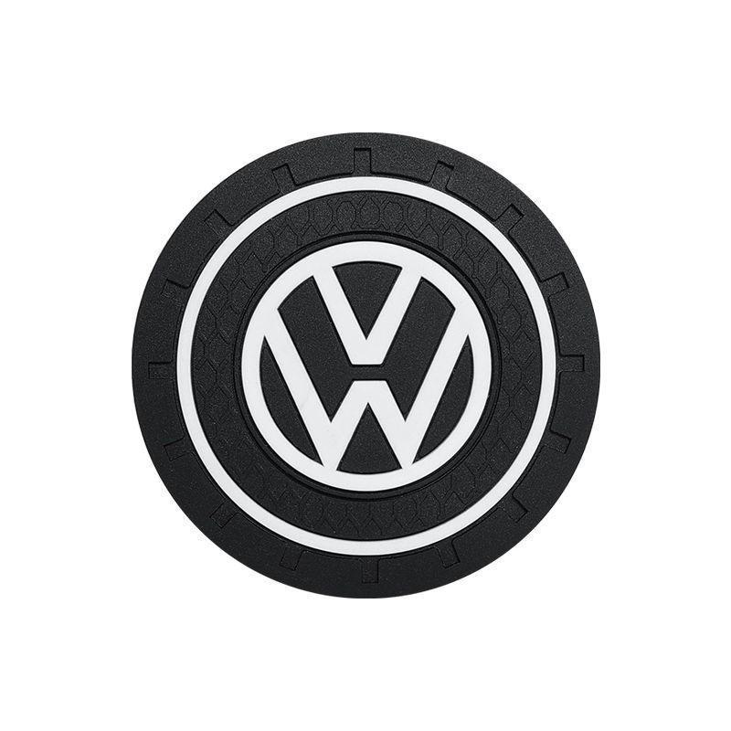 Cartoon Car Logo Cute Anti-Slip Silicone Coaster Mat with Card Slot