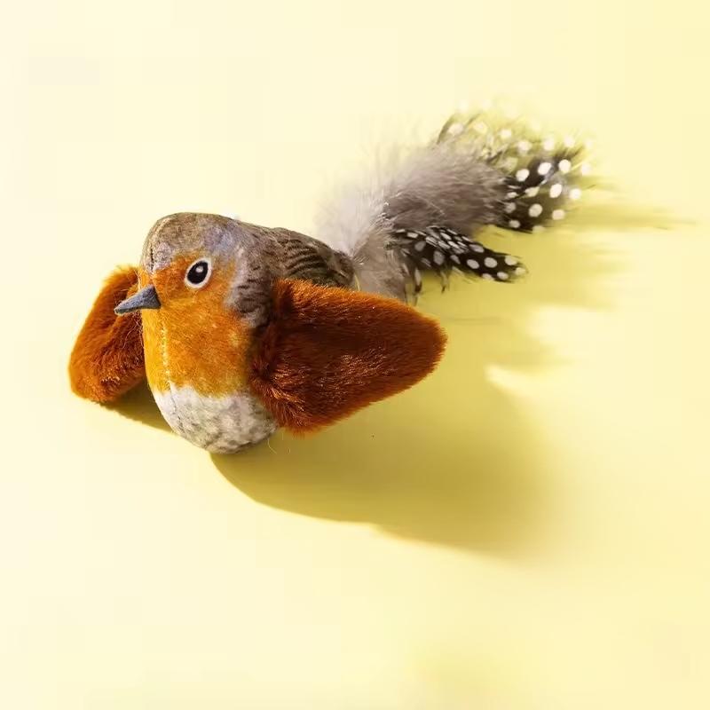 Self-Playing Cat Toy: Automatic Hanging Bird With Catnip & Chirping Sound, Mental Stimulation Teaser For Kittens Exercise