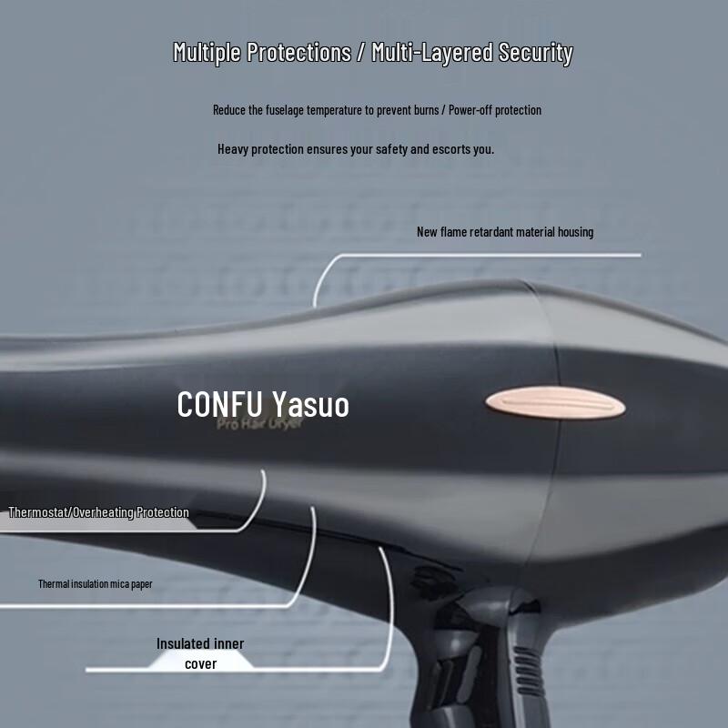 CONFU Professional 2300W Hair Dryer KF8958 CN plug (adapter included)