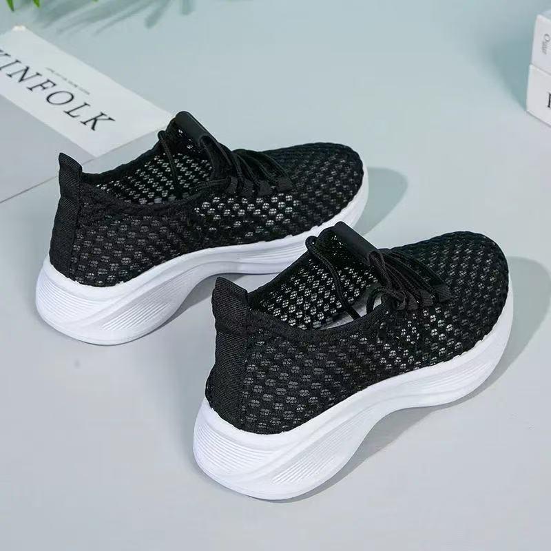 2025 Trendige Damen-Sneaker aus atmungsaktivem Mesh: Sommerlich lässiger koreanischer Stil, vielseitig und leicht mit weicher Sohle und Hohlmuster.