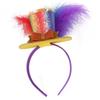 Sparkling Little Top Hat Hairband With Glittering Sequined For Girl Birthday Party Costume DressingUp Accessories