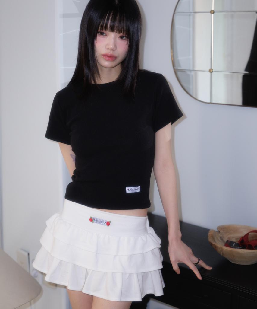 Rose Franz Rose Cancan Mini Skirt [White]