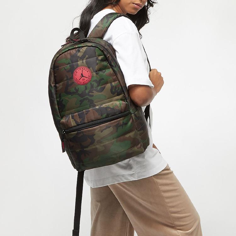 New Jordan Polyester Backpack Regular Unisex Camouflage DQ8281-305