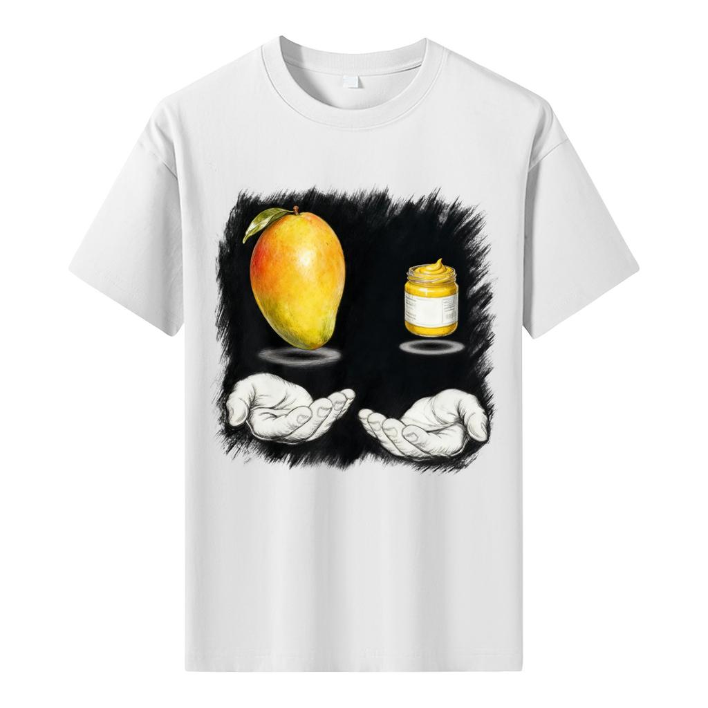 Men's Printed Short Sleeve T-Shirt Men's Loose Casual Short Sleeve Top