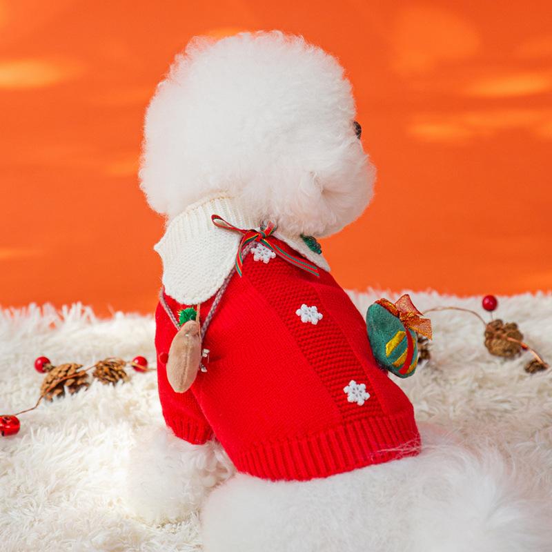 Podzimní Zimní Vánoční Losí Svetr pro Psa Kočka Pletený Svetr na Dvě Nohy Novoroční Kardigan Svetr pro Psa Značkové Psí Oblečení