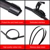 2Pcs Car Wiper Universal Sturdy U-shaped Clear Vision Effect Boneless Wipers