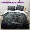 Metal reliefs Pattern Bedding Quilt Set Quilt Cover Pillowcase Home Decoration Birthday Gift (1 * duvet cover + 2 * pillowcase, without core)