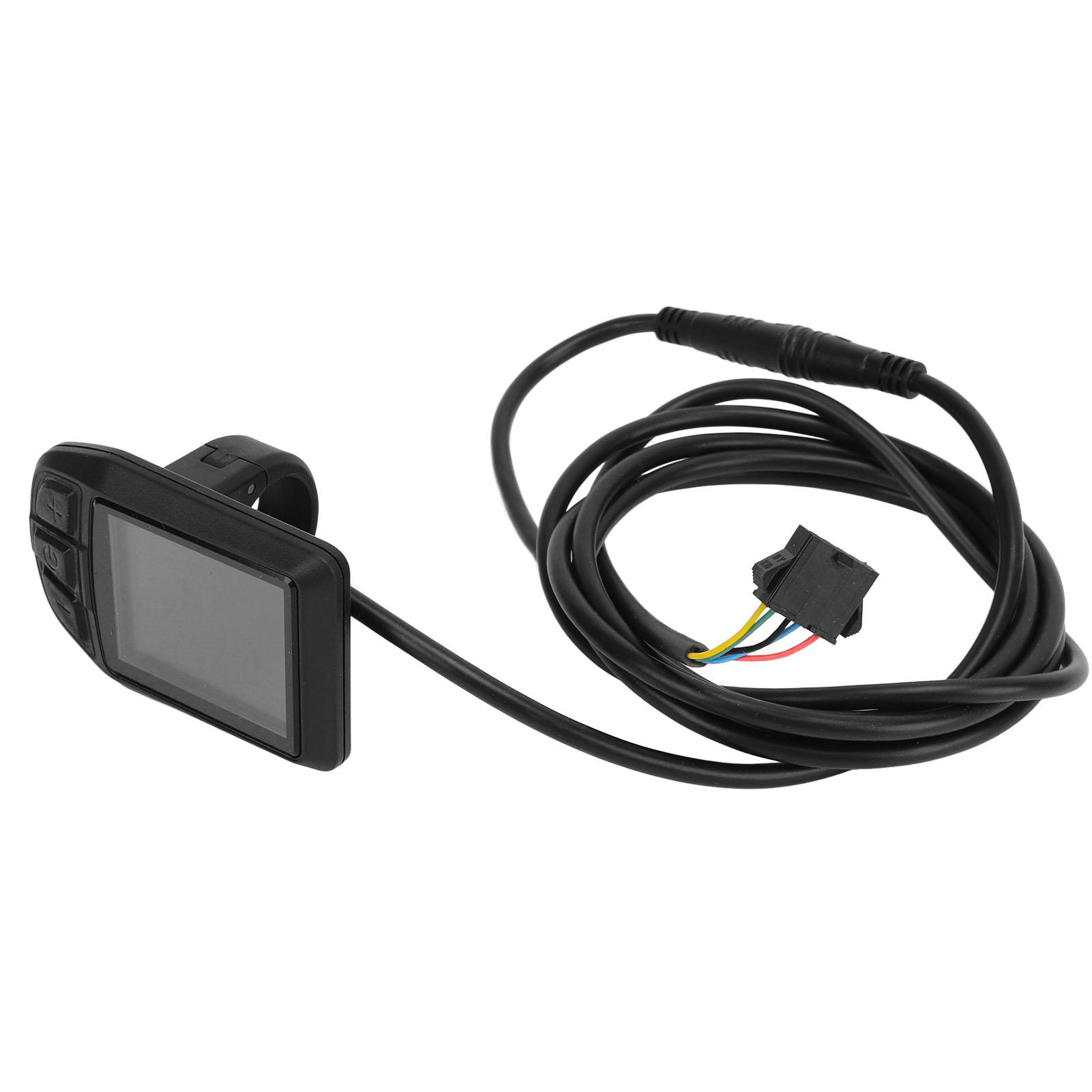 Electric Bike LCD Display with SM Connector ABS Electric Bike Display Meter Bike Conversion Meter for Elctric Bike Scooter