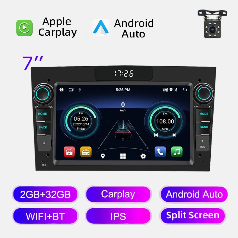 Android Radio for Opel Antara Astra H Corsa C D Meriva Signum Combo Zafira Vivaro Multimedia Carplay GPS Navigation LED Clock HU