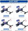 Hoverboard Go Kart Seat, 6.5'' Hoverboard Hoverkart with LED Lights and Bluetooth Speaker, Gyroscooters Go Kart Bundle for Kids and Adult