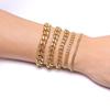 Collana e Bracciale da Uomo Catena Cubana Oro 2025 - Acciaio Inossidabile, 3/5/7/9mm