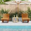 Liege 2 Person 2 Pcs Brown 154 X 60 X 74 Cm Solid Acacia Wood