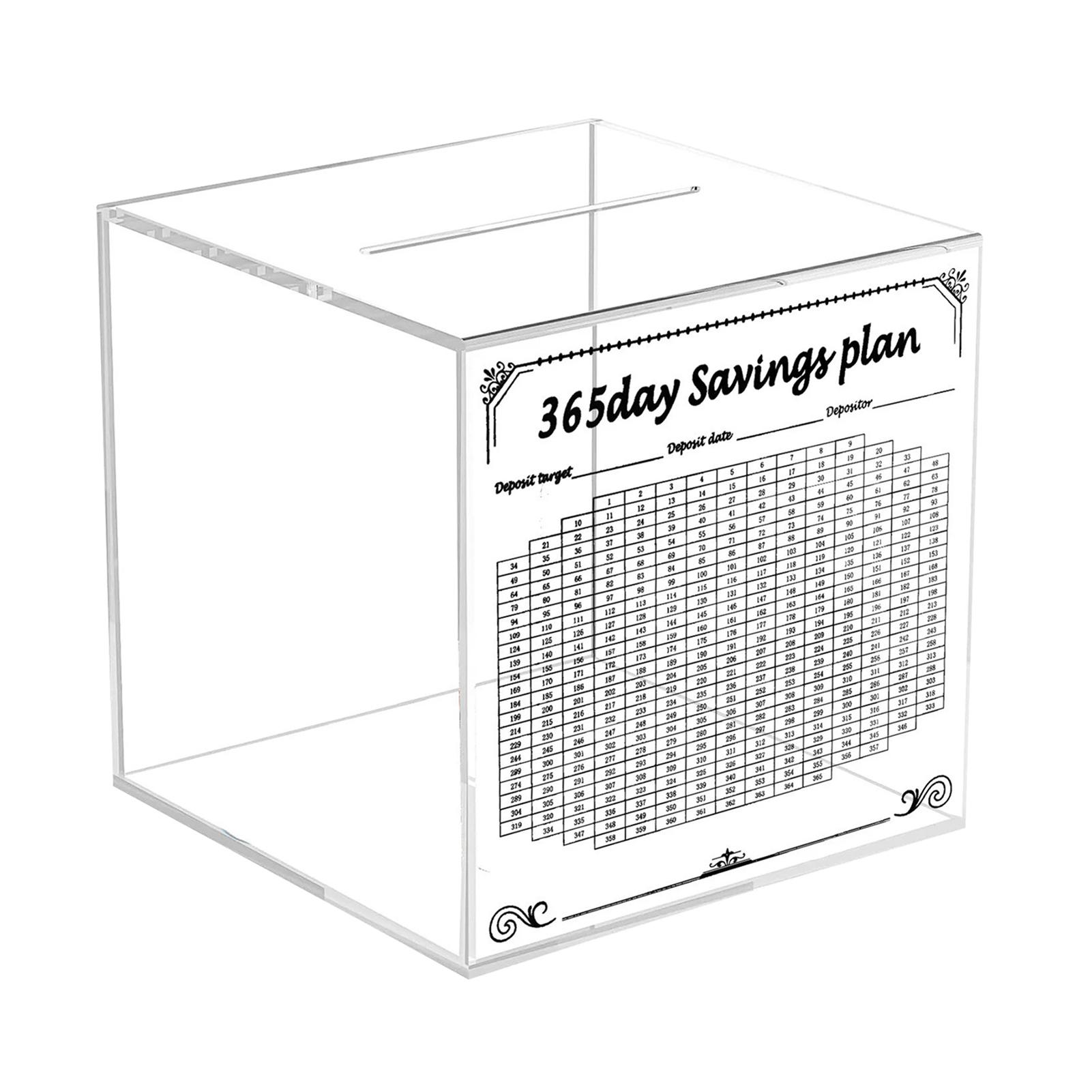 Clear Acrylic Piggys Bank For Adults Sturdy Acrylic Savings Jar For Home