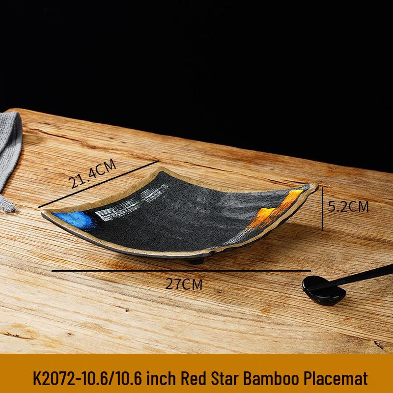 Melamine Sushi & Yakiniku Plate: Japanese Restaurant Tableware for BBQ & Hot Pot