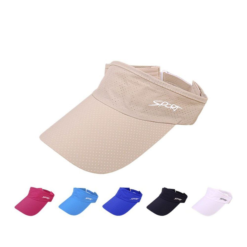 Einfarbig Für Männer Sport Breiter Rand UV-Schutz Koreanischer Stil Hut Damen Kappe Sonnenhut Leere Oberseite Hut