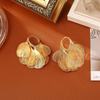24K Butterfly Wing Leaf Pendant Necklace & Earrings Set - Elegant, Exquisite, Hollow Collarbone Chain Jewelry