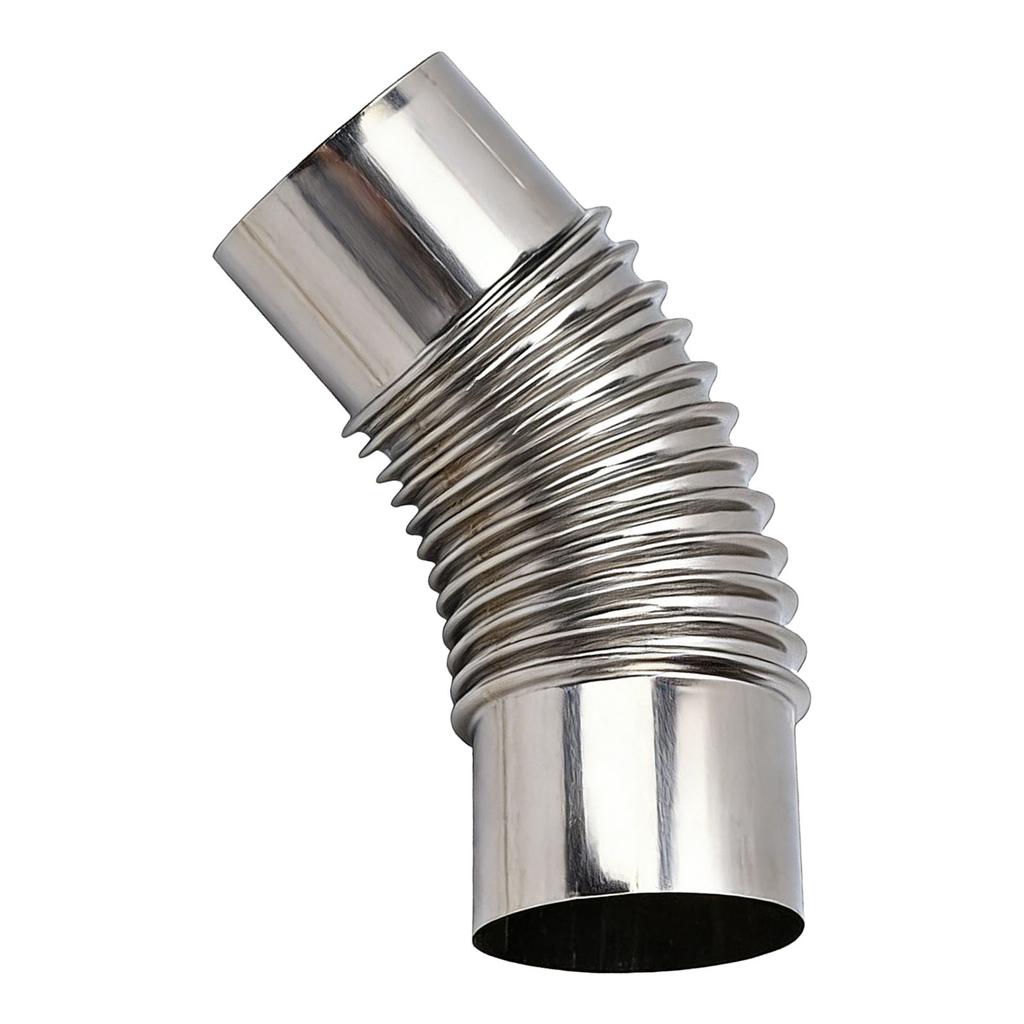 Stove Pipe Elbow 7.5cm Diameter Stainless Steel Flue Extension Elbow Chimney for Outdoor Camping Wood Stove 45 Degree