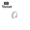 G23 Titanový Piercing Kloubový Segmentový Septum Kruh Nosní Kroužky Clicker Ušní Chrupavka Tragus Helix Body Šperky 16G D-tvarovaný Náušník