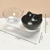 Plastic Pet Bowl Anti Slip Cat Bowl with Bracket Cats Neck Protection Food Feeder Feeding and Water 2-in-1 Creative Pet Supplies