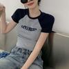 Pure Desire Style Short Student Top Spicy Girl Slim Fit Summer Short Sleeved T-shirt for Women