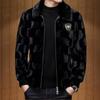 2024 Men's Golden Mink Velvet Coat: Haining Winter Jacket with Faux Fur