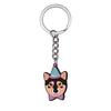 New Arrival Adorable Pet Dogs PVC Soft Keychains Bag Hanging Pendant Car Keyrings Animals Key Chains Accessories Wholesale Gift