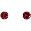 Beixi 925 Sterling Silver Red Garnet Cubic Zirconia Stud Earrings, 3-8mm, Various Sizes Available