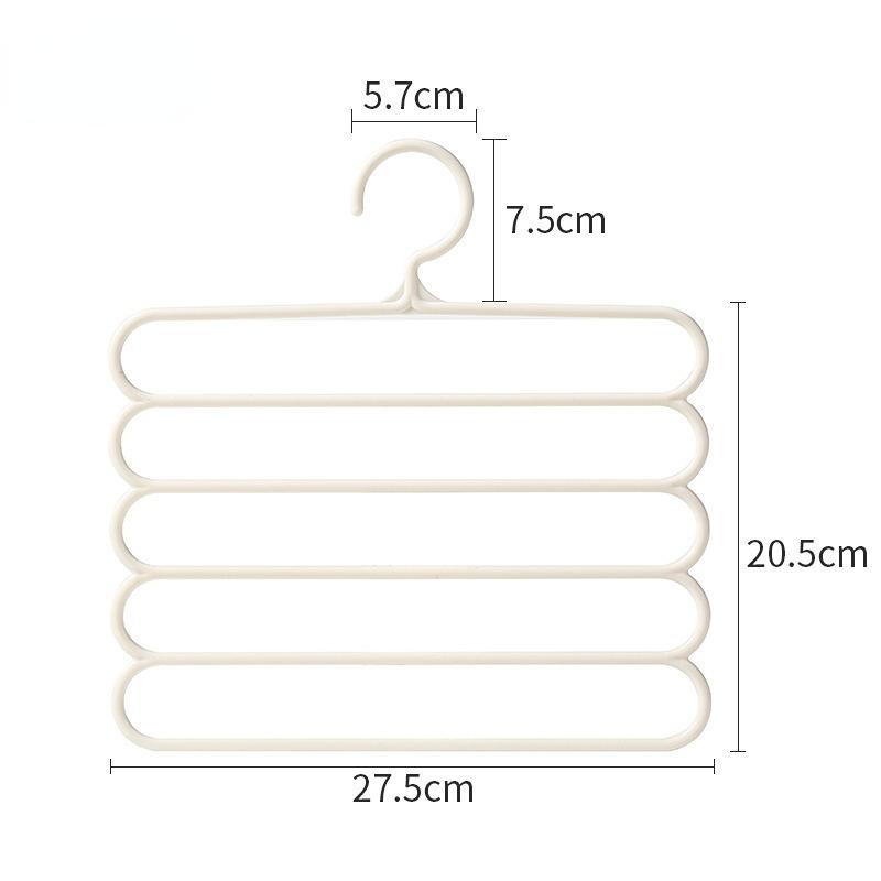 Clothes Hangers Trousers Hangers Holders Closet Storage Organizers 5 Layers Pants Towel Scarfs Racks Storage Organization