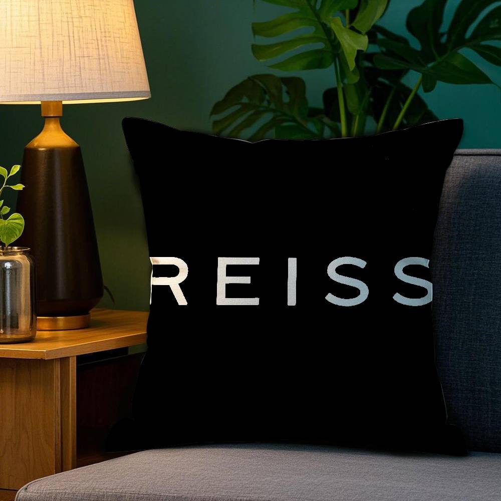 British Brand R-Reiss Pillow Case Plush Fabric Soft Double Sided Print Sofa Cushion Cover Throw Pillow Covers