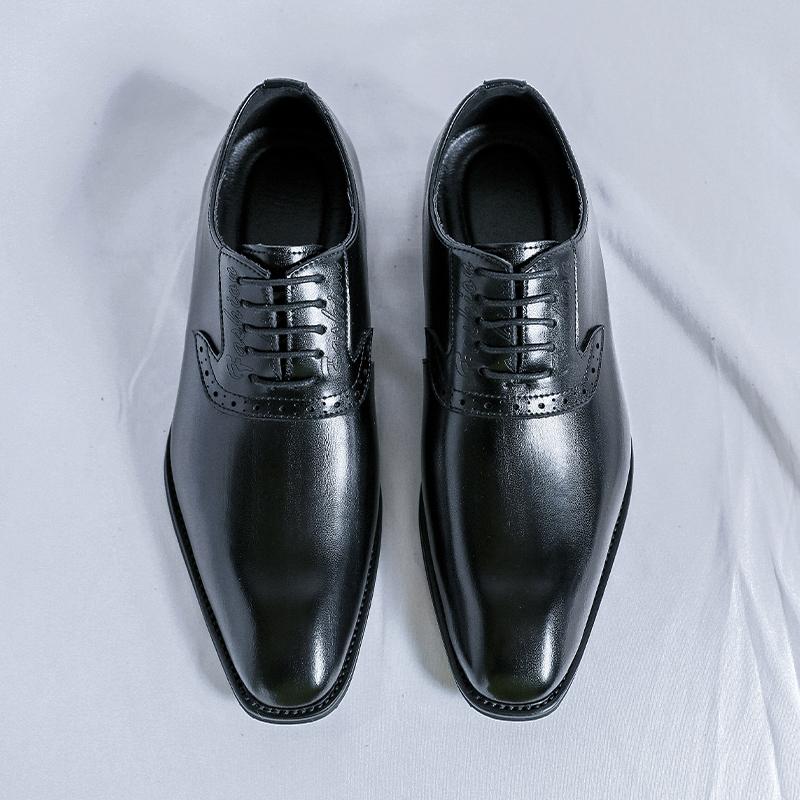 Italian Men's Formal Shoes Handmade Designer Casual Work Shoes Luxury Brand High Quality Leather Dress Oxford Men Wedding Shoes