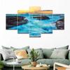 5Pcs Beautiful Natural Seatide Seawave Scenery of Blue Ocean The Oreg Native with 5 Pieces Canvas Paintings Art Home Decor Wall