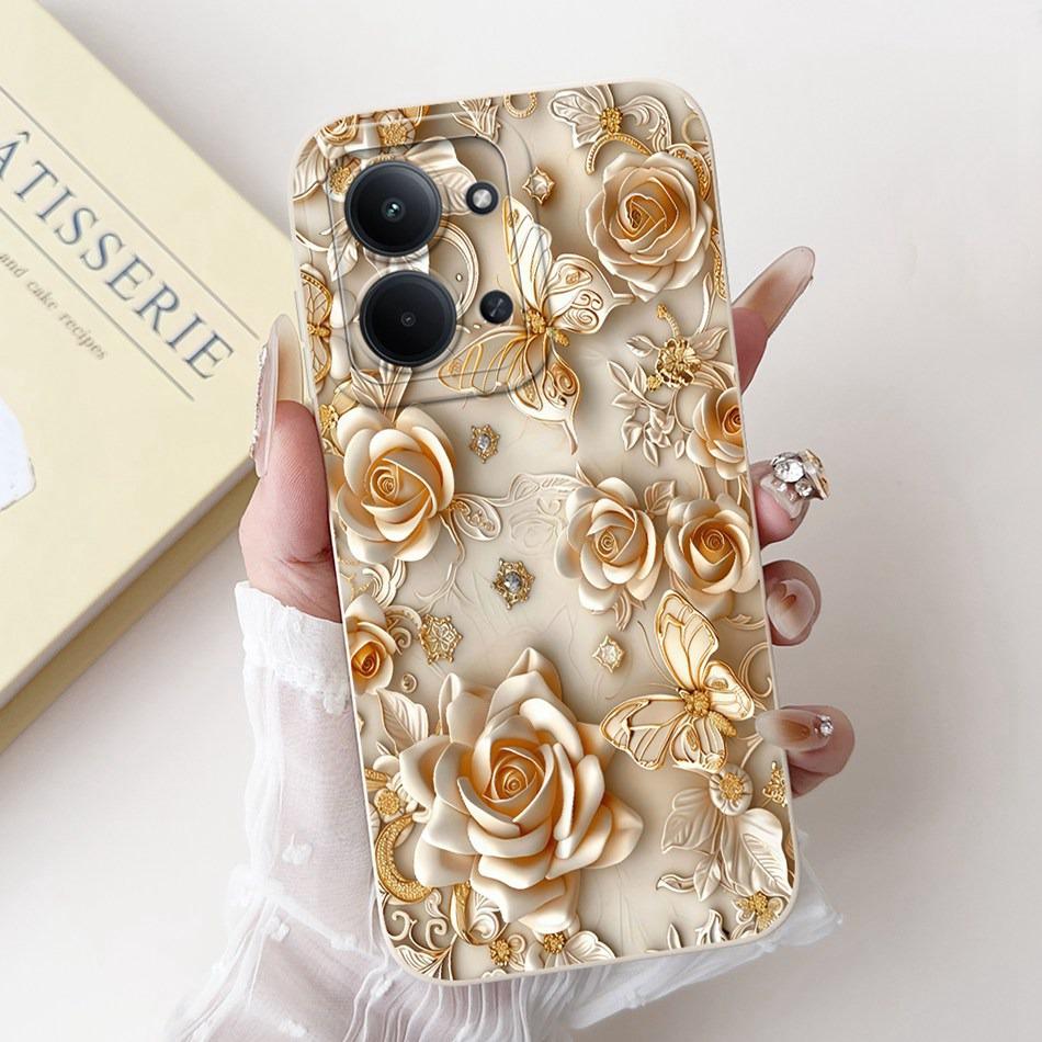 For Xiaomi Poco C85 4G Beautiful Bow Rose Painting Phone Case For Poco C85 C 85 4G Shockproof Soft Silicone Cases
