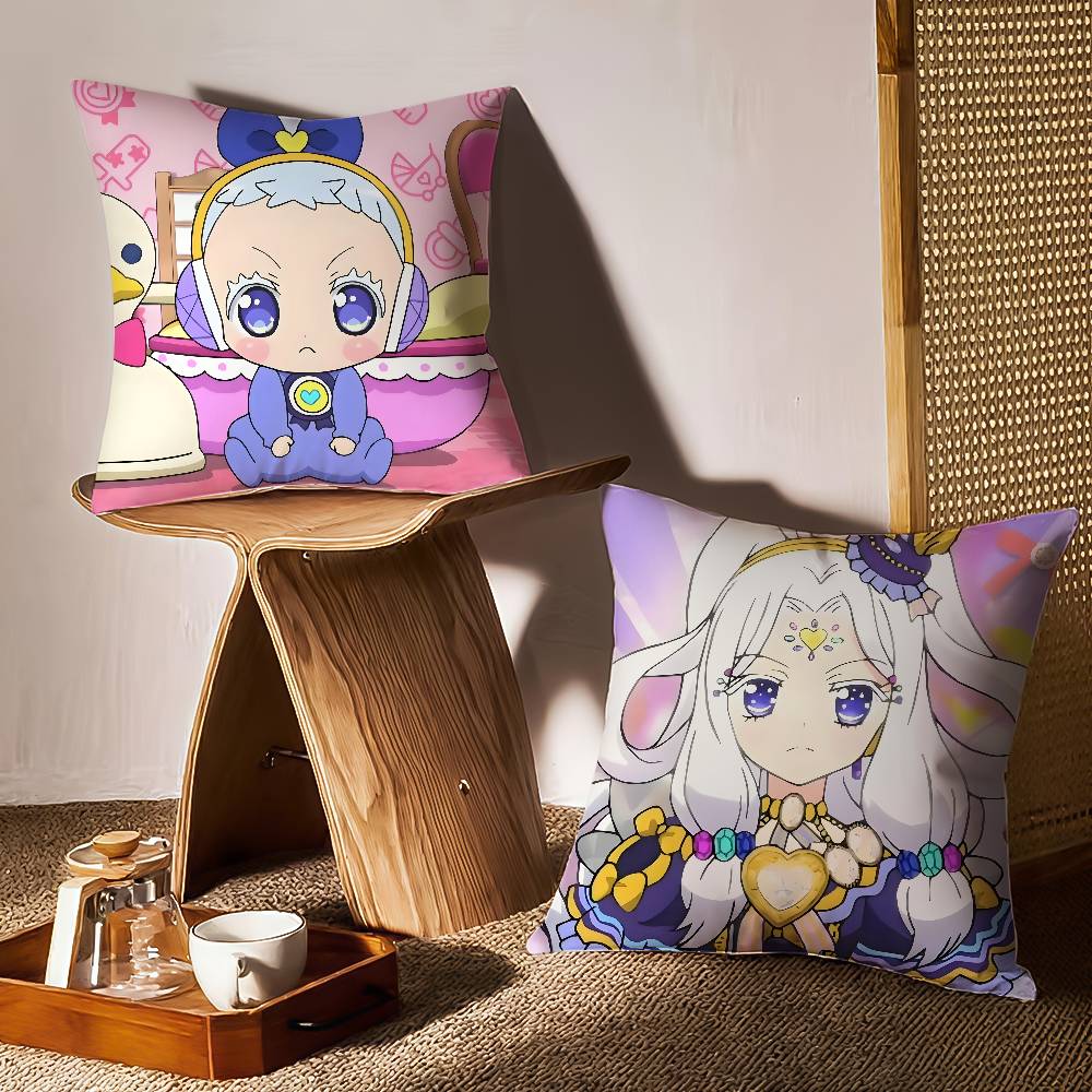 Anime P-Pripara Pillow Case Sofa and Living Room Decorative Cushion Covers Dust-proof and Mite-proof Invisible Zipper