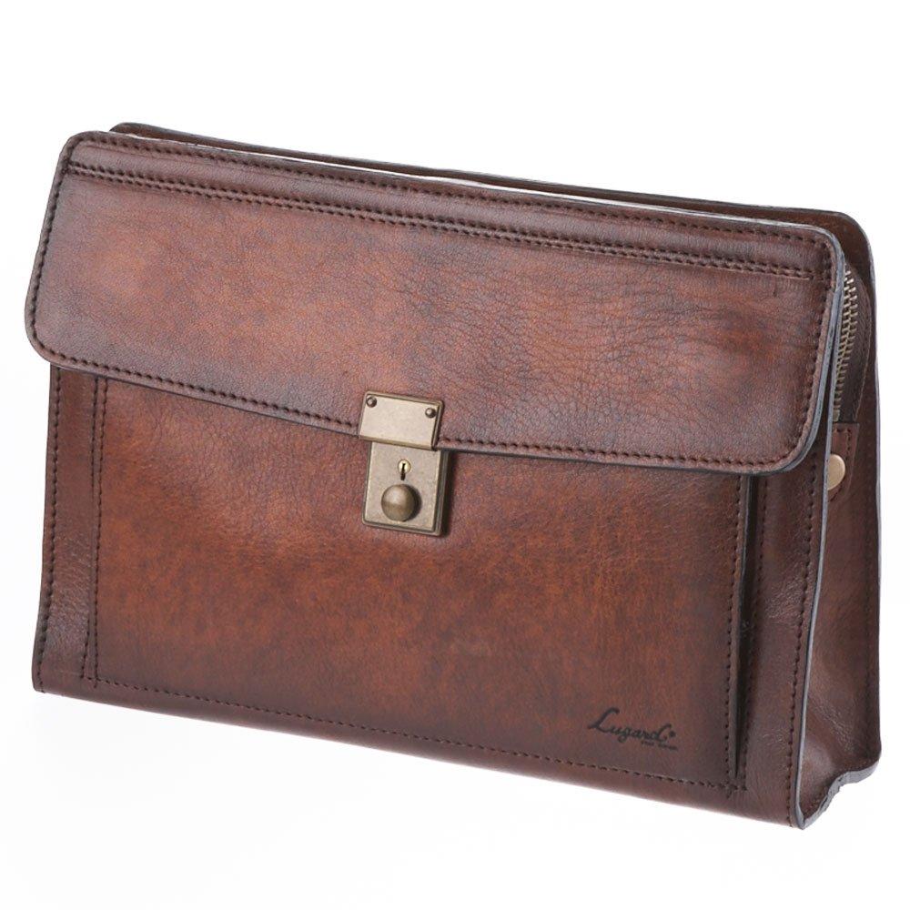 

Сумка-клатч Aoki Luggage Lugard G3 с передним карманом, застежка-молния, натуральная кожа, сделано в Японии, коричневый, номер товара 5216-50
