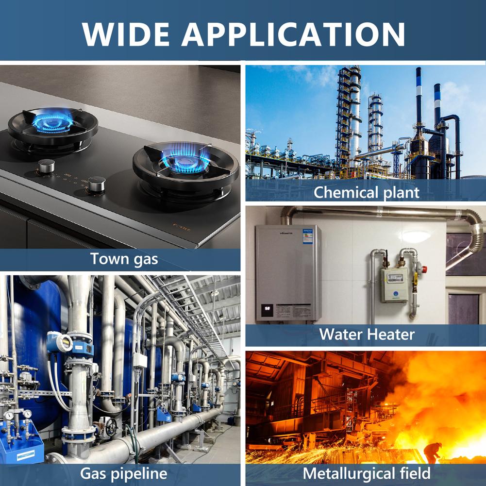 Natural Gas Detector with Audible & Visual Alarm Portable Gas Sniffer Combustible Gas Detector for Home and RV