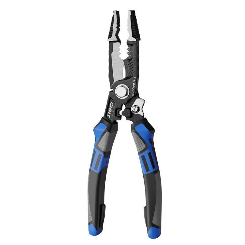 Electrician's Multi-Functional Wire Stripper, Connector Crimper & Cable Cutter Pliers