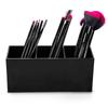 Acrylic Makeup Brush Storage Box Partitioned Cosmetic Brush Organizer Desktop Jewelry Accessories Display Case Plastic Material