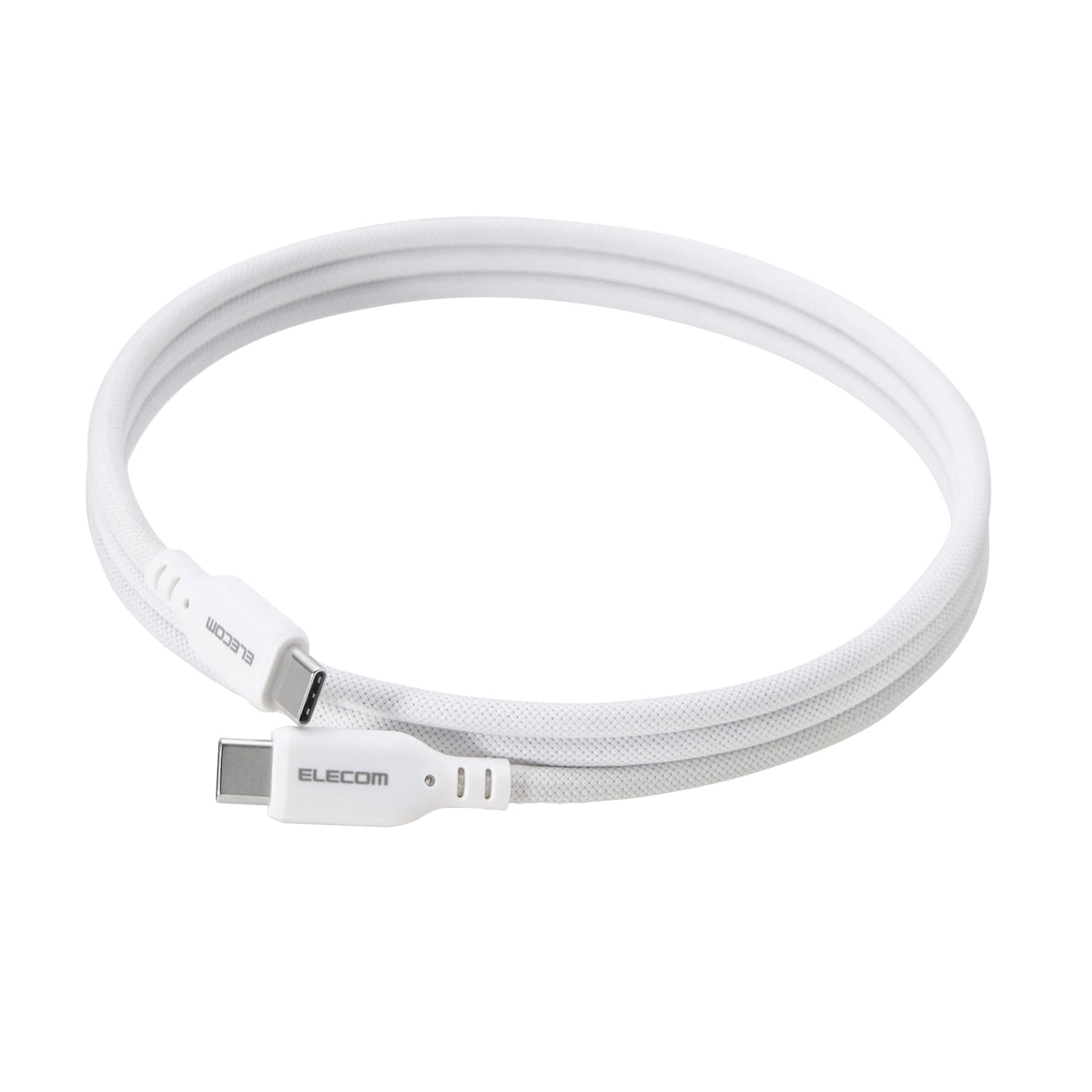 

Elecom Кабель USB Type C длиной 1 м, совместимый с PD, 60 Вт, 3 А, магнитный сетчатый кабель, мягкий белый, совместимость с серией 16 / [проверено iPhone] MPA-CCMG10WH белый