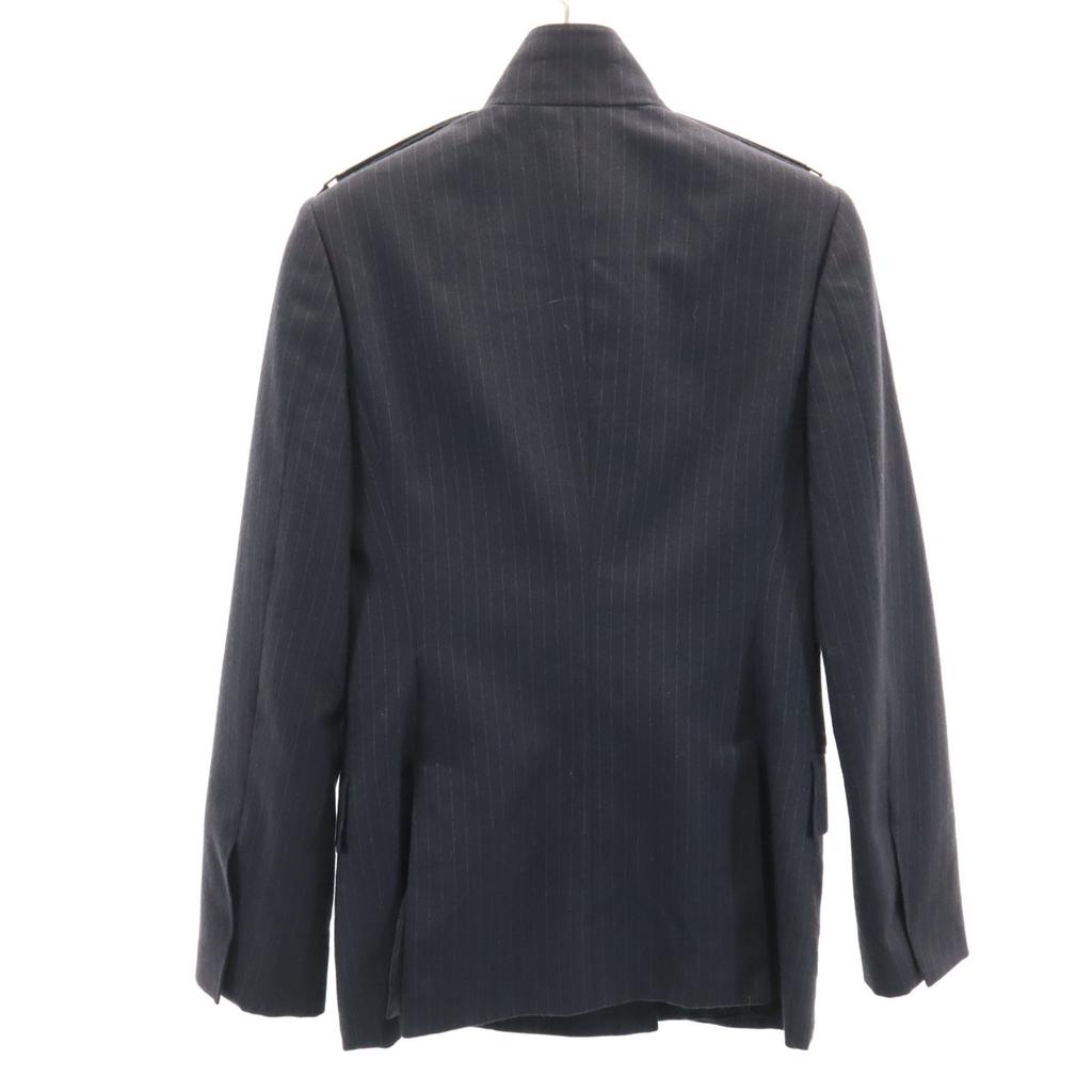GUCCI Made in Italy Wool Blend Striped Pattern Jacket 38 black Women Used