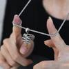Unique Prayer Hands Skeleton Crucifix Necklace/Pendant Stylish Jewelry for Rock Enthusiasts and Religious Believers