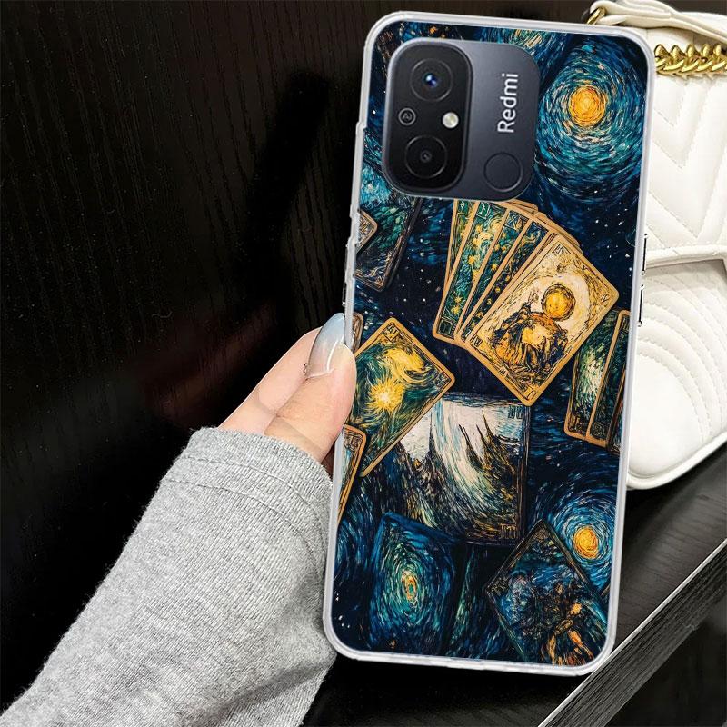 Witch Tarot Card Case for Xiaomi Redmi 14C 13C 13 12C 12 10C 10 10A Phone Cover 9C 9 9A 9T 8 8A 7 7A 6 6A K70 K40 K20 Pro