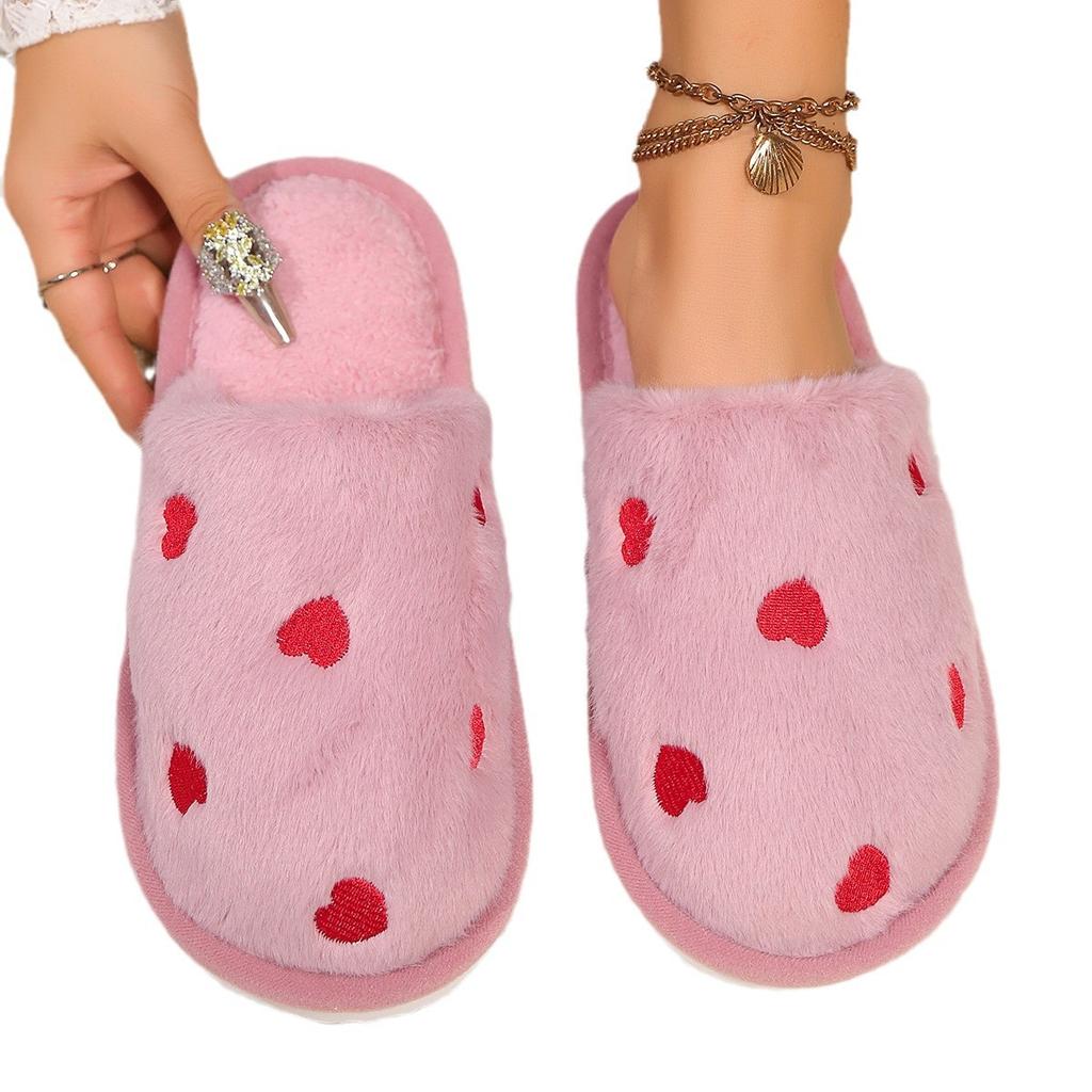 Love people autumn and winter indoor and outdoor thick bottom warm plush bag head cotton slippers foam