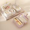 Mini Jewelry Storage Box Portable Home Travel Earrings Necklace Storage Case for Women Ring Organizer PU Leather Display Case